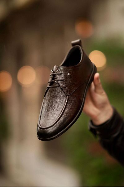 Ahmed Hamdi Bey Flex coffee-black men's leather shoes