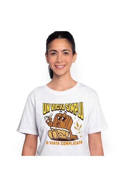 StoryGift Romania Tricou Femei cu Tableta De Ciocolata Relaxare Fumand Iubitorii De Ciocolata Si T,White_L