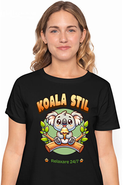StoryGift Romania Tricou Femei stil urc koala, relaxare 247, zen animal pufos...
