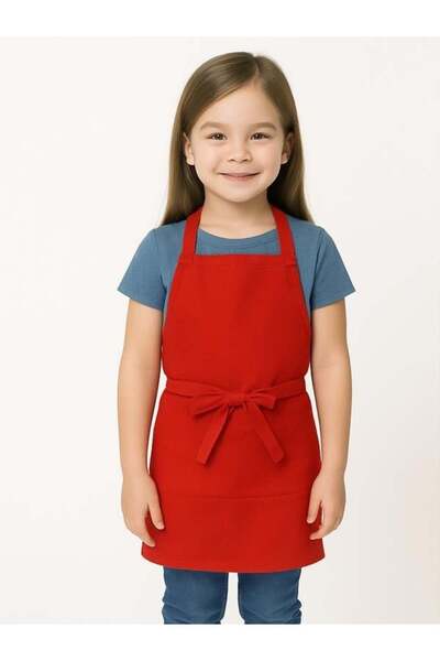 Bilenn Tekstil Red Straps Children's Apron No 2