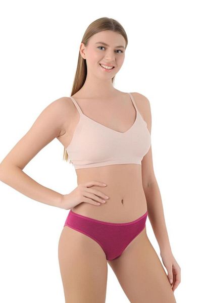 CNT Chiloți de damă din bumbac pieptănat Lycra, pachet premium de 6