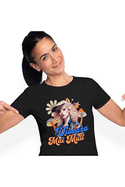 StoryGift Romania Tricou Femei cu Fata Stil Anime cu Sapca Flori Si Plante Co...