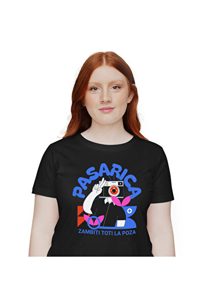 StoryGift Romania Tricou Femei cu Cor Uman Aparat Foto Vintige Hobby Fotograf...