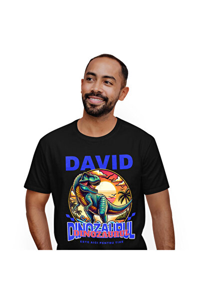 StoryGift Romania Tricou Barbati cu Dinozaur T-rex In Jungla, 3D, Desene anim...