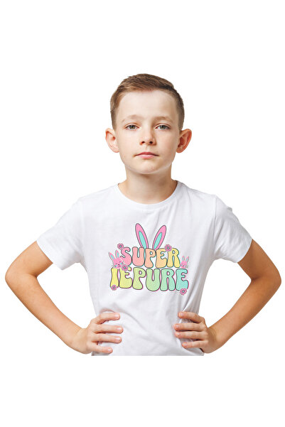 StoryGift Romania Tricou Copii cu Iubitorii De Iepuri Urechi Lungi Colorate S...