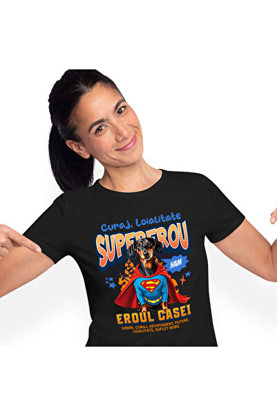 StoryGift Romania Tricou Femei cu Schelete Uman Haios Pe Placa De Skateboard Cranii Supereroi Pers,Black_XS