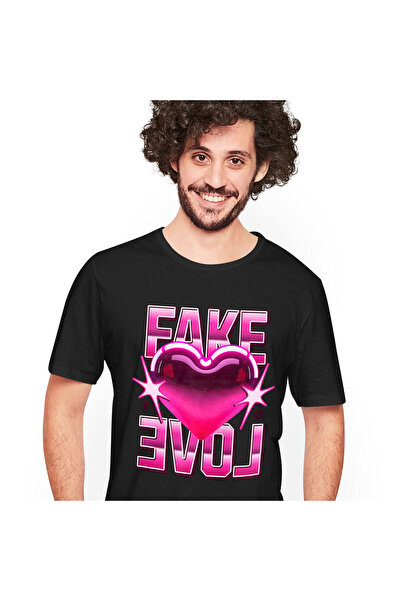 StoryGift Romania Tricou Barbati cu Inima Stralucitoare Roz, Dragoste, Valent...