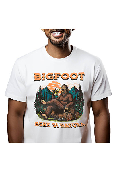 StoryGift Romania Tricou Barbati cu Animal Paros In Padure Relaxare Cu Bere B...