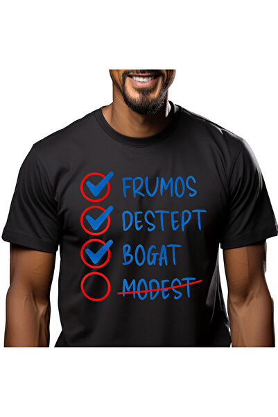 StoryGift Romania Tricou Barbati cu Lista cerinte Indeplinite baiat Modest Iu...