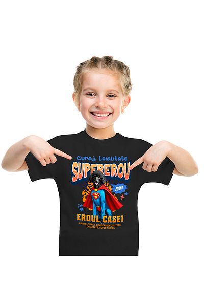 StoryGift Romania Children's T-shirt with Tiger in Martial Arts Costume Karate Contact Fighting Motivated,Black_8ANI