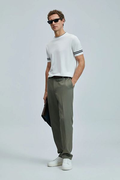 Lufian Bert Smart Men's Chino Pants Slim Fit Green