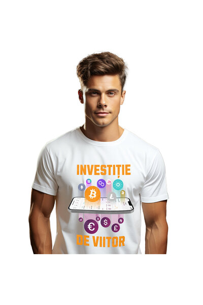 StoryGift Romania Tricou Barbati cu Telefon Mobil cu Criptomonede Bitcoin, In...