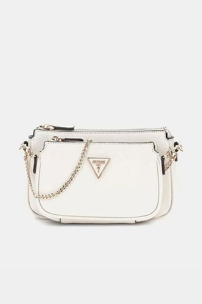 Guess Noelle Dbl Pouch Crossbody Women Ecru Mini Bag Hwzg7879710-Bon