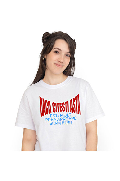 StoryGift Romania Tricou Femei cu Mesaj haios Iubita disperata Valentine's Da...