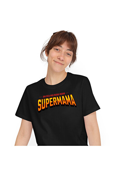 StoryGift Romania Tricou Femei cu Design Stil Super Erou Mama Familie Copii D...