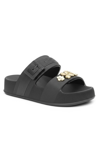 LETAO Γυναικείες πέτρινες παντόφλες Evona Κατάλληλες για Μαύρο Υγρό Δάπεδο