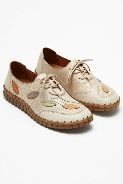 Venüs Pantofi confortabili din piele de damă bej - 2010709 y