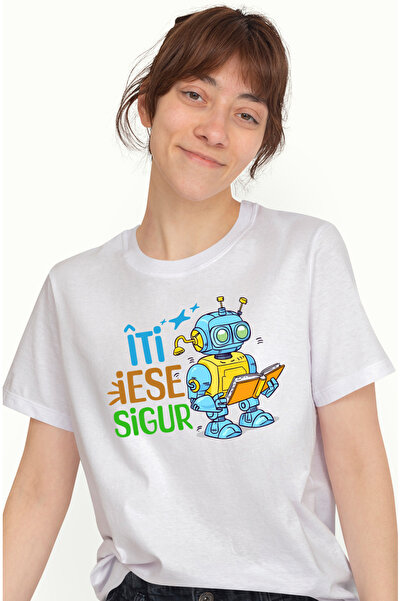StoryGift Romania Tricou Femei robot citind iti iese sigur munceste din greu ...