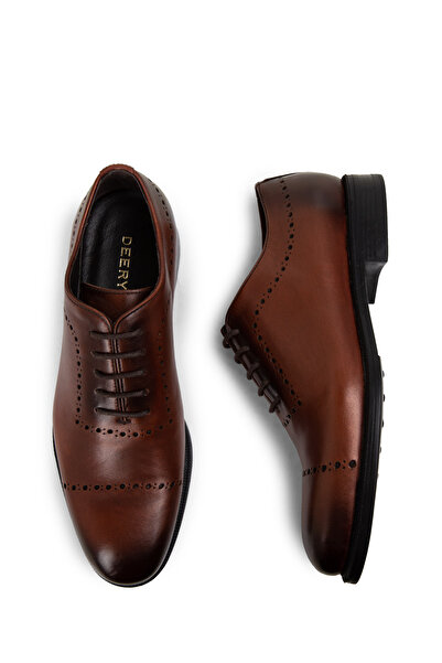 Deery Genuine Leather Copper Color Men's Classic Shoes