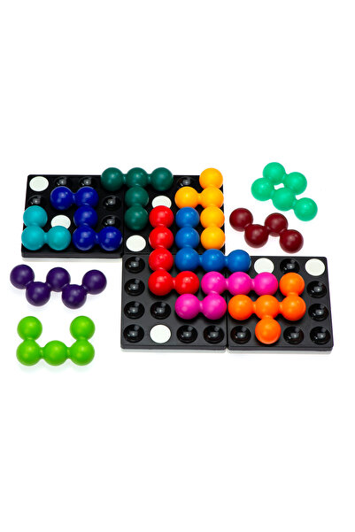 zola Board game, intelligent, magnetic puzzle, with 4 boards and 12 colored pieces, 24x24x4.5 cm