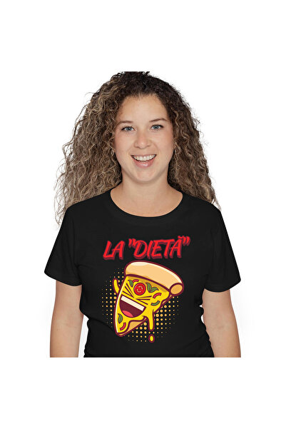 StoryGift Romania Tricou Femei cu Felie DE Pizza Fericita RazandCopii Fast Fo...