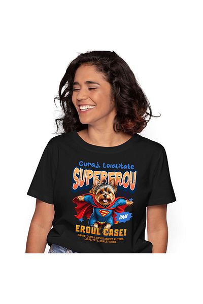 StoryGift Romania Women's T-Shirt with Tiger in Martial Arts Outfit Karate Superheroes Motivated Characters, Black_XL