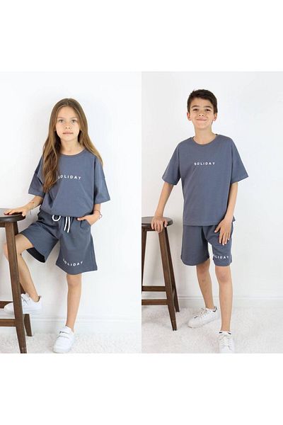 MUMİKİDS Sister Combined Unisex Bottom Top Shorts Set