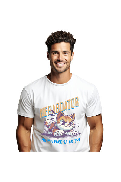 StoryGift Romania Ανδρικό T-shirt με Πορτοκαλί Γάτα, Θυμωμένη με Νύχια, για Φ...
