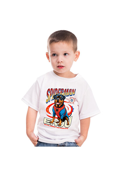 StoryGift Romania Tricou Copii cu Rottweiler Caine In Costum de SpiderMan cu ...