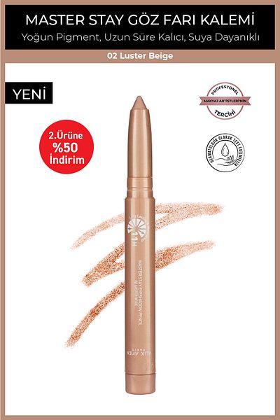 Alix Avien Waterproof 11 Hour Lasting Cream Eye Pencil - Master Stay 02 Luster Beige