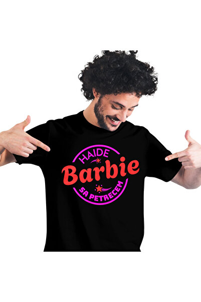 StoryGift Romania Men's T-Shirt with Circle Design Doll Let's Have Fun Kids Print,Black_M