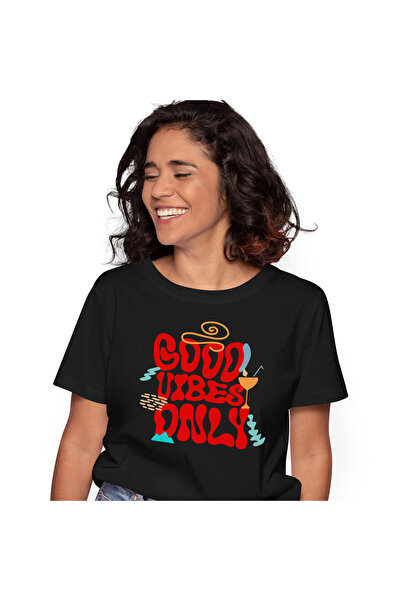 StoryGift Romania Tricou Femei cu Bizar Inspirational Vacanta Good Vibes only...