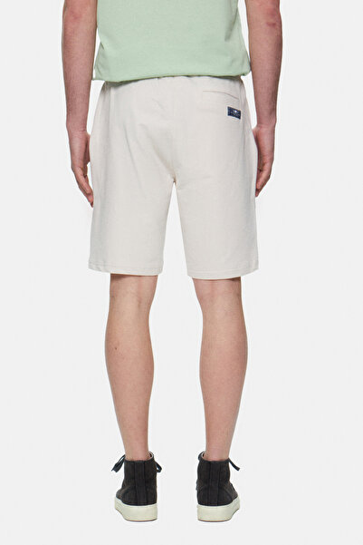 UCLA FOWLER Bej Baskılı Standard Fit Erkek Örme Şort