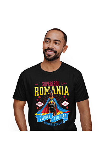 StoryGift Romania Tricou Barbati cu Doberman Pinscher Caine In Costum de Capi...