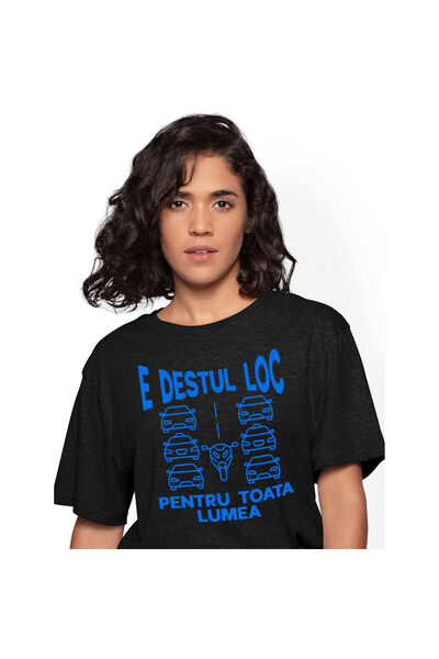 StoryGift Romania Tricou Femei cu Iubitorii De Motor In Oras Coloana Masini P...