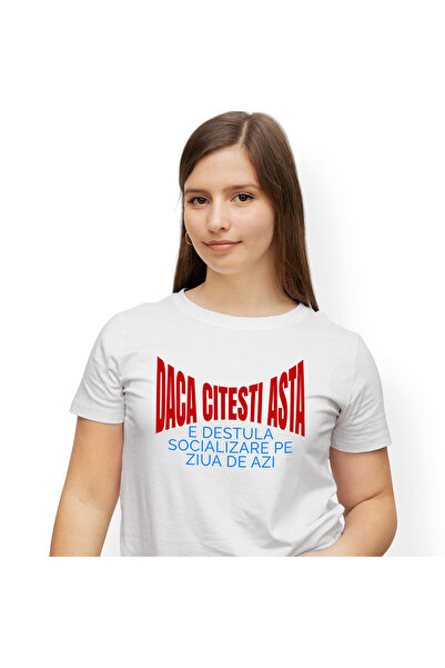StoryGift Romania Tricou Femei cu Iluzie Optica colorata Antoi Social, Anxiet...