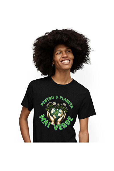StoryGift Romania Tricou Barbati cu Pamant In Forma De Inima Flori Margarete ...