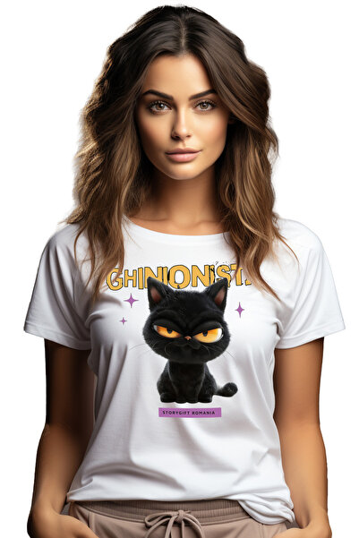 StoryGift Romania Tricou Femei Pisica ghinionista si suparata, iubitorii de a...