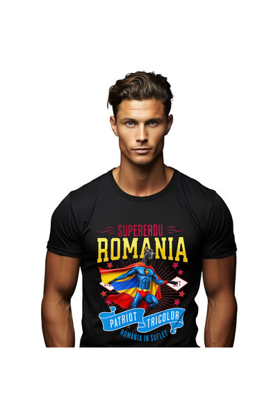 StoryGift Romania Tricou Barbati cu Dog German / Great Dane Caine In Costum d...