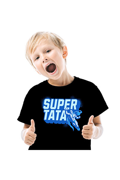 StoryGift Romania Tricou Copii cu Super erou In Zbor, Super tata unchi Priete...