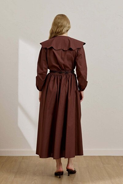 Ceylan Otantik Πουκάμισο με γιακά μαργαρίτα Bitter Brown