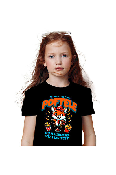 StoryGift Romania Tricou Copii cu Vulpe Cu Sapca Rosie Cartofi Prajiti Si Sos...