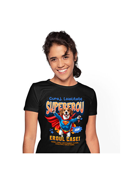 StoryGift Romania Tricou Femei cu Rachete Tenis Iubitorii De Supereroi Personaje Sanatate Haios cu,Black_XL