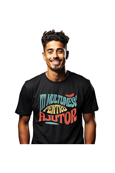 StoryGift Romania Tricou Barbati cu Mesaj Colorat Cu Stil Valurile Marii Mult...