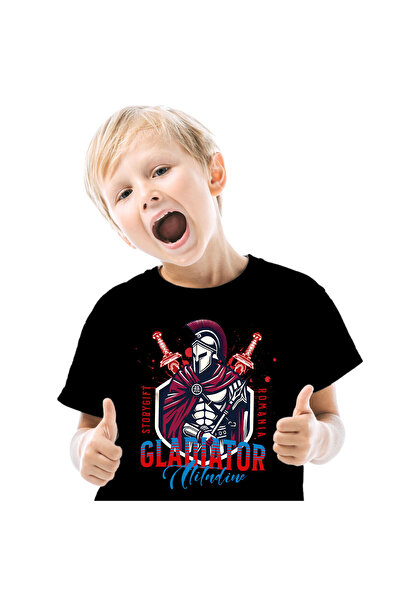 StoryGift Romania Tricou Copii cu Luptator Cu Armura DE Fier Stil razboinic C...