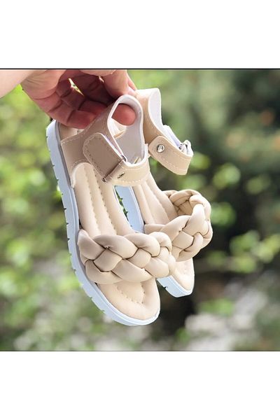 Pandalina Sandale pentru fete cu velcro lateral împletit Phylon (ușoare) Sandale cu talpă moale