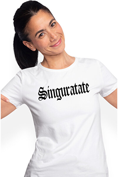 StoryGift Romania Tricou Femei Singuratate, Mesaj Motivational, Cuvant, Text ...