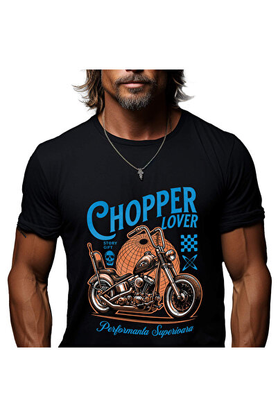 StoryGift Romania Tricou Barbati cu Motocicleta Vintige Pasiune Hobby Perform...