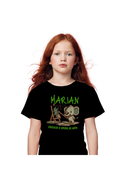 StoryGift Romania Tricou Copii cu Elefant Pui Artistic Cu Pensula Pictura Si ...