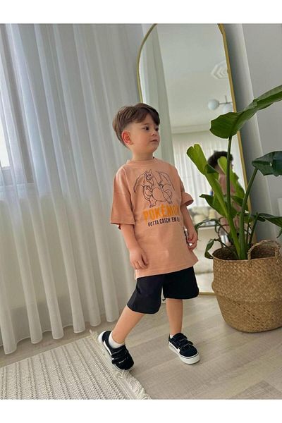 RAPAPA Boy's Short Sleeve Shorts Suit Bottom Top Suit 1206Ka